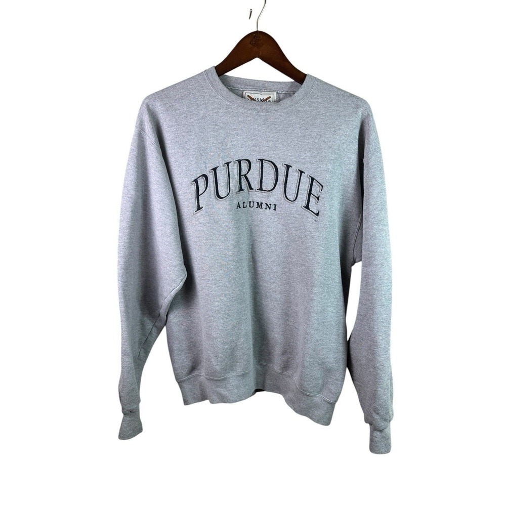 Vintage Oarsman Purdue Alumni‎ Boilermakers Crewneck Grey Sweatshirt Unisex L